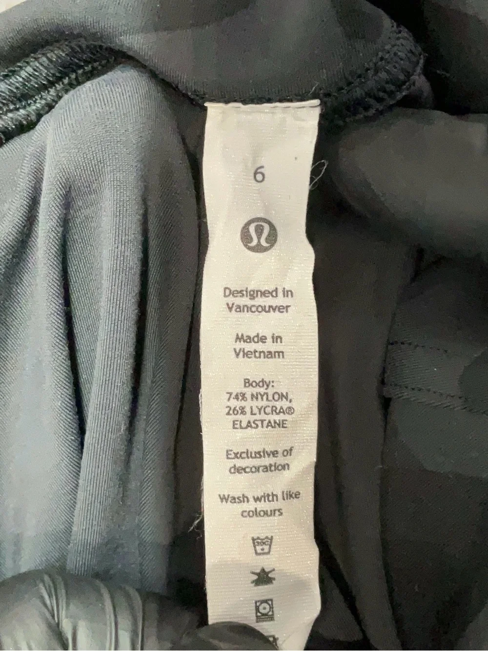 lululemon athletica Dark Gray Camo High-Rise Leggings